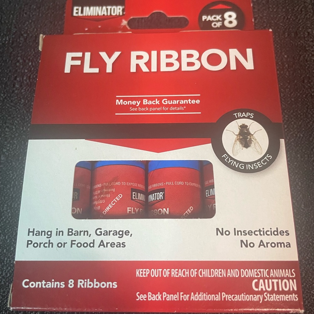 Fly Ribbon ELIMINATOR 16 ct Pest Control Sticky Paper Traps Flying Insects NIB - Picture 2 of 6